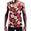 Apple Pattern Print Men's Workout Tank Top
