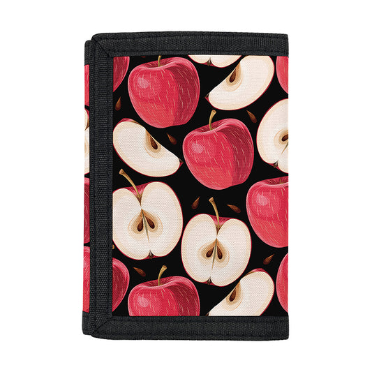 Apple Pattern Print Trifold Wallet