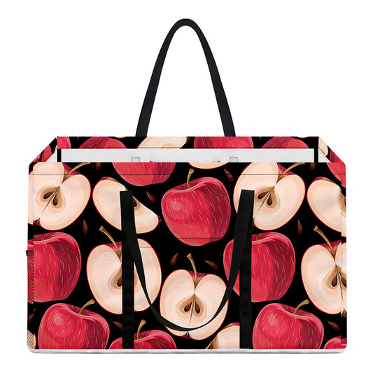 Apple Pattern Print Utility Tote Bag