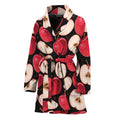 Apple Pattern Print Women's Bathrobe