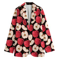 Apple Pattern Print Women's Blazer