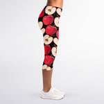 Apple Pattern Print Women's Capri Leggings