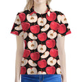 Apple Pattern Print Women's Polo Shirt