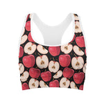 Apple Pattern Print Women's Sports Bra