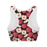 Apple Pattern Print Women's Sports Bra