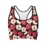 Apple Pattern Print Women's Sports Bra