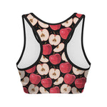 Apple Pattern Print Women's Sports Bra
