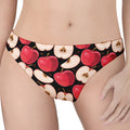 Apple Pattern Print Women's Thong