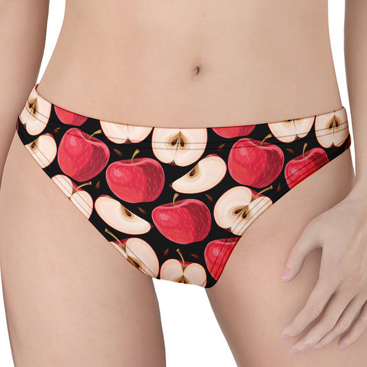 Apple Pattern Print Women's Thong