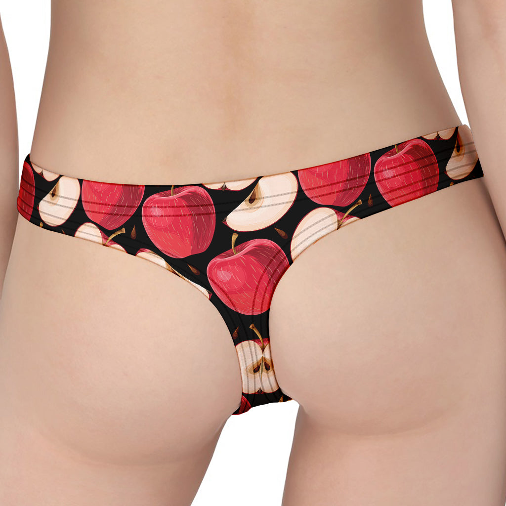 Apple Pattern Print Women's Thong