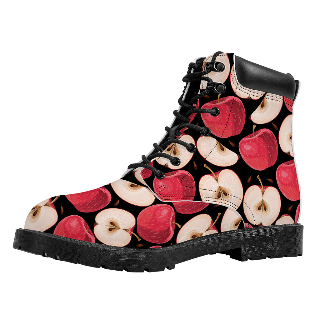 Apple Pattern Print Work Boots
