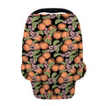 Apricot And Flower Pattern Print Baby Seat Cover