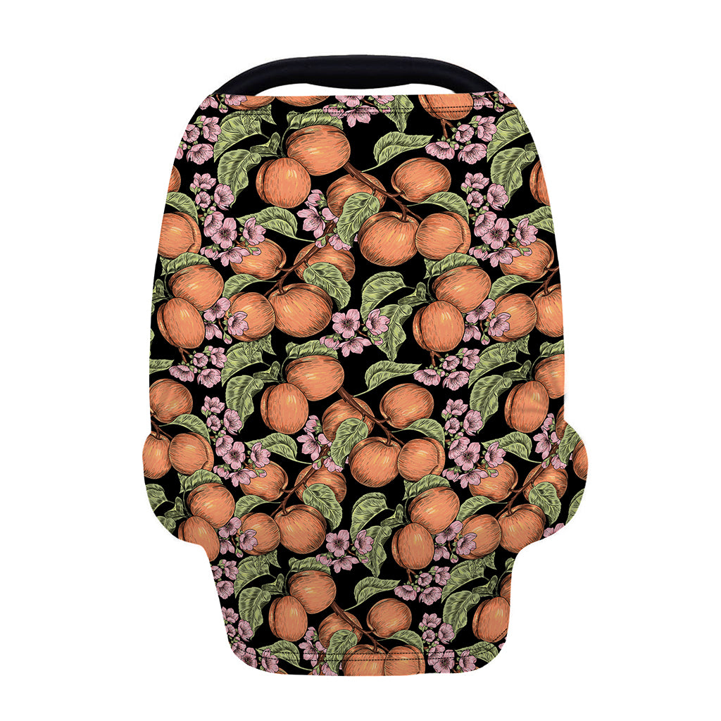 Apricot And Flower Pattern Print Baby Seat Cover