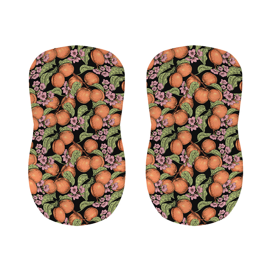 Apricot And Flower Pattern Print Bar Stool Covers