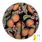 Apricot And Flower Pattern Print Basketball
