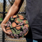 Apricot And Flower Pattern Print Basketball