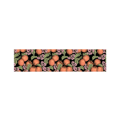 Apricot And Flower Pattern Print Bed Runner