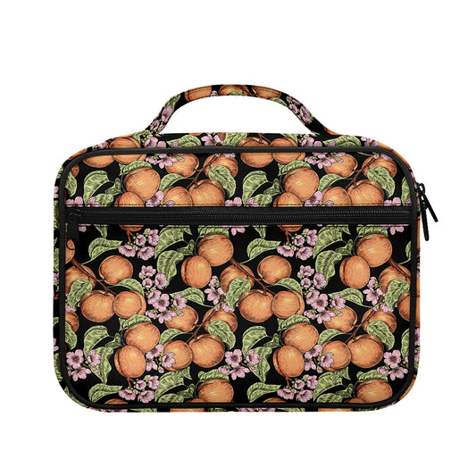 Apricot And Flower Pattern Print Briefcase Bible Bag