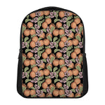 Apricot And Flower Pattern Print Casual Backpack