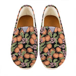 Apricot And Flower Pattern Print Casual Shoes
