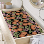 Apricot And Flower Pattern Print Changing Pad Cover