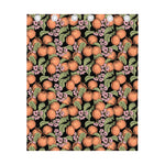 Apricot And Flower Pattern Print Curtain