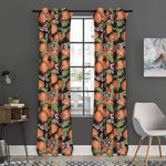 Apricot And Flower Pattern Print Curtain
