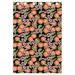 Apricot And Flower Pattern Print Curtain