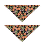 Apricot And Flower Pattern Print Dog Bandana