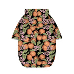Apricot And Flower Pattern Print Dog Zip Up Hoodie