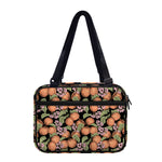 Apricot And Flower Pattern Print Double Strap Bible Bag