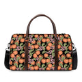 Apricot And Flower Pattern Print Duffel Bag