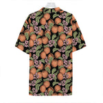 Apricot And Flower Pattern Print Hawaiian Shirt