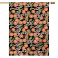 Apricot And Flower Pattern Print House Flag