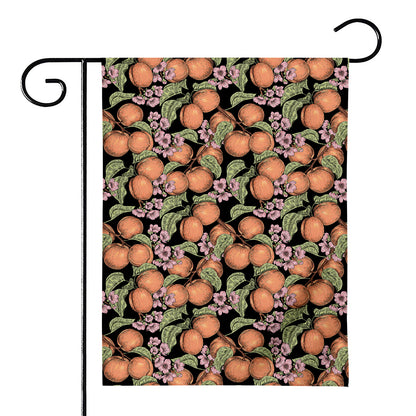 Apricot And Flower Pattern Print House Flag
