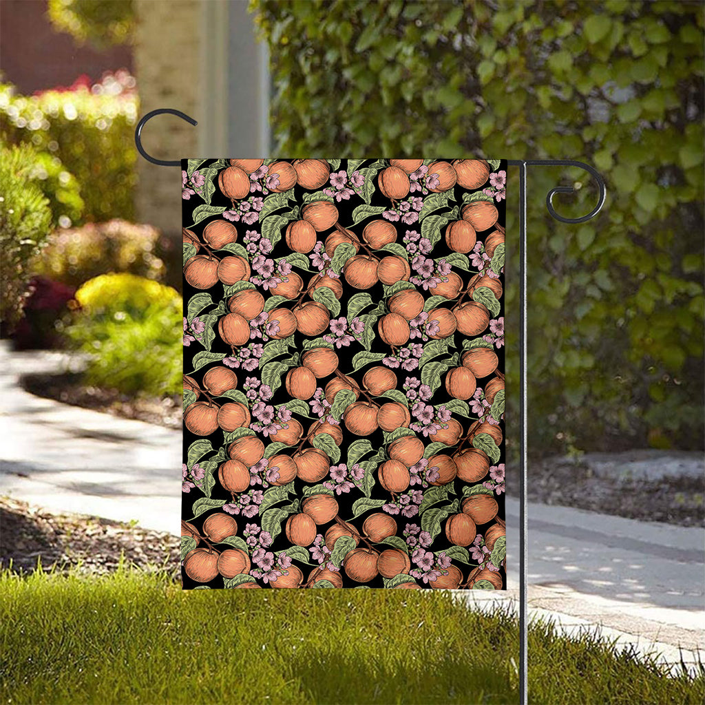 Apricot And Flower Pattern Print House Flag