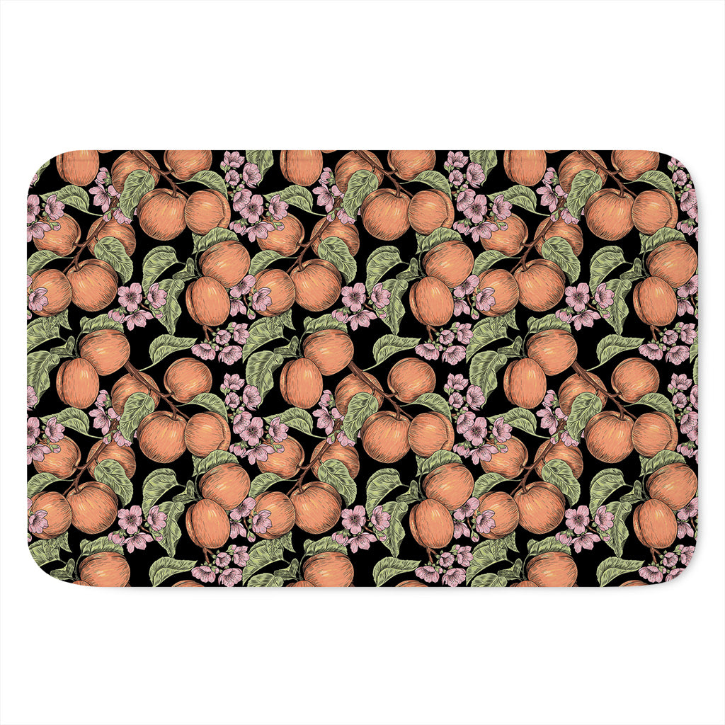 Apricot And Flower Pattern Print Indoor Door Mat