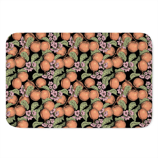Apricot And Flower Pattern Print Indoor Door Mat