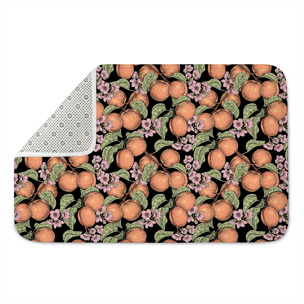 Apricot And Flower Pattern Print Indoor Door Mat