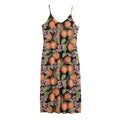 Apricot And Flower Pattern Print Jersey Midi Cami Dress