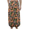 Apricot And Flower Pattern Print Lantern Pants