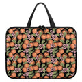 Apricot And Flower Pattern Print Laptop Sleeve With Handle