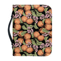 Apricot And Flower Pattern Print Leather Bible Cover
