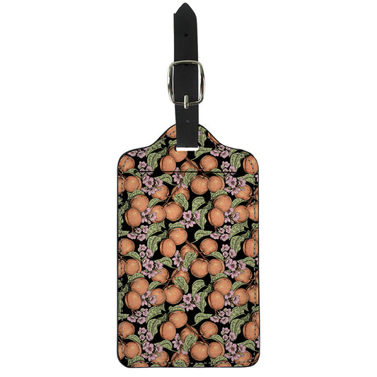 Apricot And Flower Pattern Print Luggage Tag