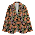 Apricot And Flower Pattern Print Men's Blazer