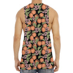 Apricot And Flower Pattern Print Men's Muscle Tank Top