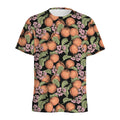 Apricot And Flower Pattern Print Men's Athletic T-Shirt