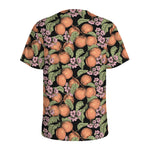 Apricot And Flower Pattern Print Men's Sports T-Shirt