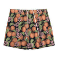 Apricot And Flower Pattern Print Mesh Shorts