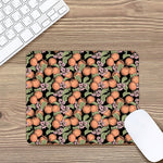 Apricot And Flower Pattern Print Mouse Pad